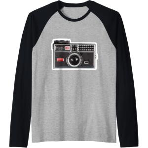 imageKODAK INSTAMATIC Camera Design Raglan Baseball TeeBlackAthletic Heather