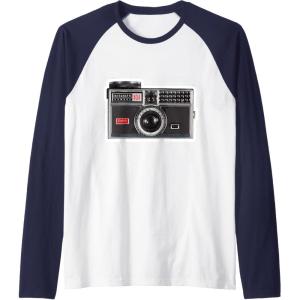 imageKODAK INSTAMATIC Camera Design Raglan Baseball TeeNavy BlueWhite