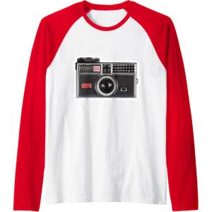 imageKODAK INSTAMATIC Camera Design Raglan Baseball TeeRedWhite