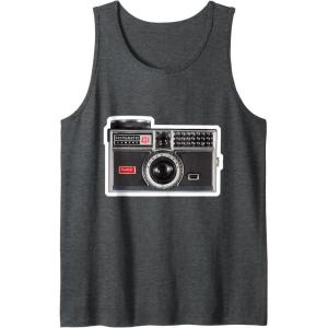 imageKODAK INSTAMATIC Camera Design Tank TopDark Heather Grey