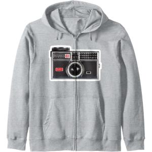 imageKODAK INSTAMATIC Camera Design Zip HoodieHeather Grey