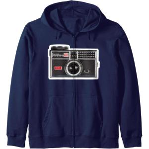 imageKODAK INSTAMATIC Camera Design Zip HoodieNavy Blue