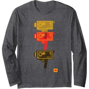 imageKODAK M7 Movie Camera Art Long Sleeve TShirtDark Heather Grey