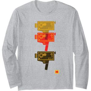 imageKODAK M7 Movie Camera Art Long Sleeve TShirtHeather Grey