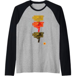 imageKODAK M7 Movie Camera Art Raglan Baseball TeeBlackAthletic Heather