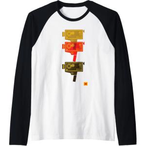 imageKODAK M7 Movie Camera Art Raglan Baseball TeeBlackWhite