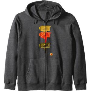 imageKODAK M7 Movie Camera Art Zip HoodieDark Heather Grey