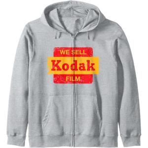 imageVintage We Sell Kodak Film Retail sign design Zip HoodieHeather Grey