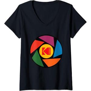 imageWomens KODAK Aperture Design VNeck TShirtBlack