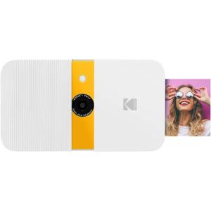 imageZink Kodak Smile Instant Print Digital Camera WhiteYellow Photo Frames Bundle with Soft CaseWhite