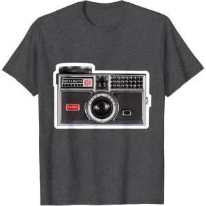 imageKODAK INSTAMATIC Camera Design TShirtDark Heather Grey