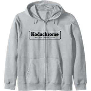 imageKodachrome Logo  Black Zip HoodieHeather Grey