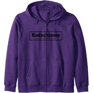 imageKodachrome Logo  Black Zip HoodiePurple