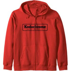 imageKodachrome Logo  Black Zip HoodieRed