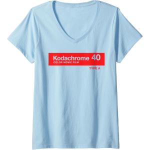 imageKodak Kodachrome 40 VNeck TShirtBaby Blue