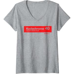 imageKodak Kodachrome 40 VNeck TShirtHeather Grey