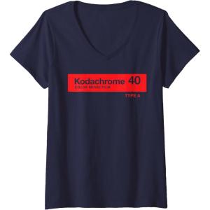 imageKodak Kodachrome 40 VNeck TShirtNavy Blue