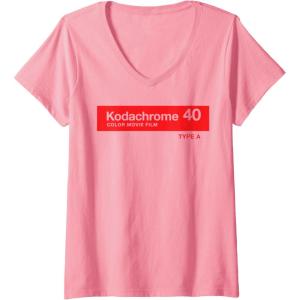 imageKodak Kodachrome 40 VNeck TShirtPink