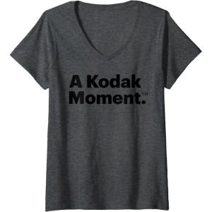 imageWomens A Kodak Moment VNeck TShirtDark Heather Grey