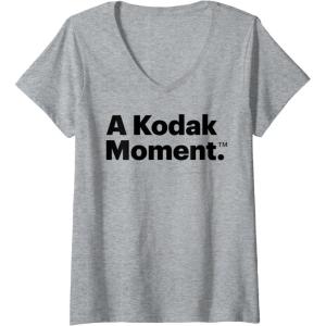 imageWomens A Kodak Moment VNeck TShirtHeather Grey