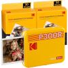 imageKODAK Mini 3 Retro 4PASS Portable Photo Printer 3x3 inches Initial 8 Sheets  30 Sheets  Gift Bundle WhiteYellow