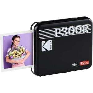 imageKODAK Mini 3 Retro 4PASS Portable Photo Printer 3x3 inches  8 Sheets YellowBlack