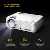 imageKODAK FLIK X7 Home Projector Max 1080p HD with Tripod ampamp Case Included  Compact Projects Up to 150 with 720p Native Resolution ampamp 30000 Hour Lumen LED Lamp AV VGA HDMI ampamp USB Compatible