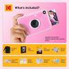 imageKodak Printomatic Instant Print Digital Camera Pink 10MP Portable Camera with Interactive RGB LED Status Indicator Prints FullColor Photos on Zink 2x3 StickyBacked Photo Paper  Easy amp FunPink