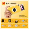 imageKodak Printomatic Instant Print Digital Camera Pink 10MP Portable Camera with Interactive RGB LED Status Indicator Prints FullColor Photos on Zink 2x3 StickyBacked Photo Paper  Easy amp FunYellow