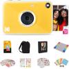 imageKodak Printomatic Instant Print Digital Camera Pink 10MP Portable Camera with Interactive RGB LED Status Indicator Prints FullColor Photos on Zink 2x3 StickyBacked Photo Paper  Easy amp FunYellow