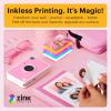 imageKodak Printomatic Instant Print Digital Camera Pink 10MP Portable Camera with Interactive RGB LED Status Indicator Prints FullColor Photos on Zink 2x3 StickyBacked Photo Paper  Easy amp FunPink
