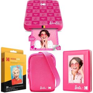 imageKodak x Barbie Step Slim Wireless Instant Portable Photo Mobile Printer Iconic Style Barbie Deluxe Camera Case  Barbie Photo Album  Zink Paper 20 SheetsDark Pink
