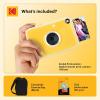 imageKodak Printomatic Instant Print Digital Camera Starter Bundle  Carrying Case  Zink 20pk StickyBack Photo Paper  10MP FullColor Photos GB LED Status Indicator  Yellow