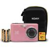 imageKodak PIXPRO FZ45 Friendly Zoom 16MP 1080p Full HD Digital Camera Pastel Pink with 128GB SD Card Compact Camera Case and Extra 4X AA Batteries Bundle 4 Items