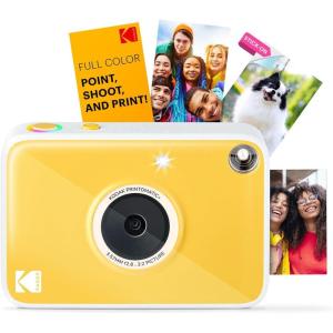 imageKodak Printomatic Instant Camera Gold Prints FullColor Photos on Zink 2x3 StickyBacked Photo Paper 10MP Portable Camera with Interactive RGB LED Status Indicator Easy amp Fun